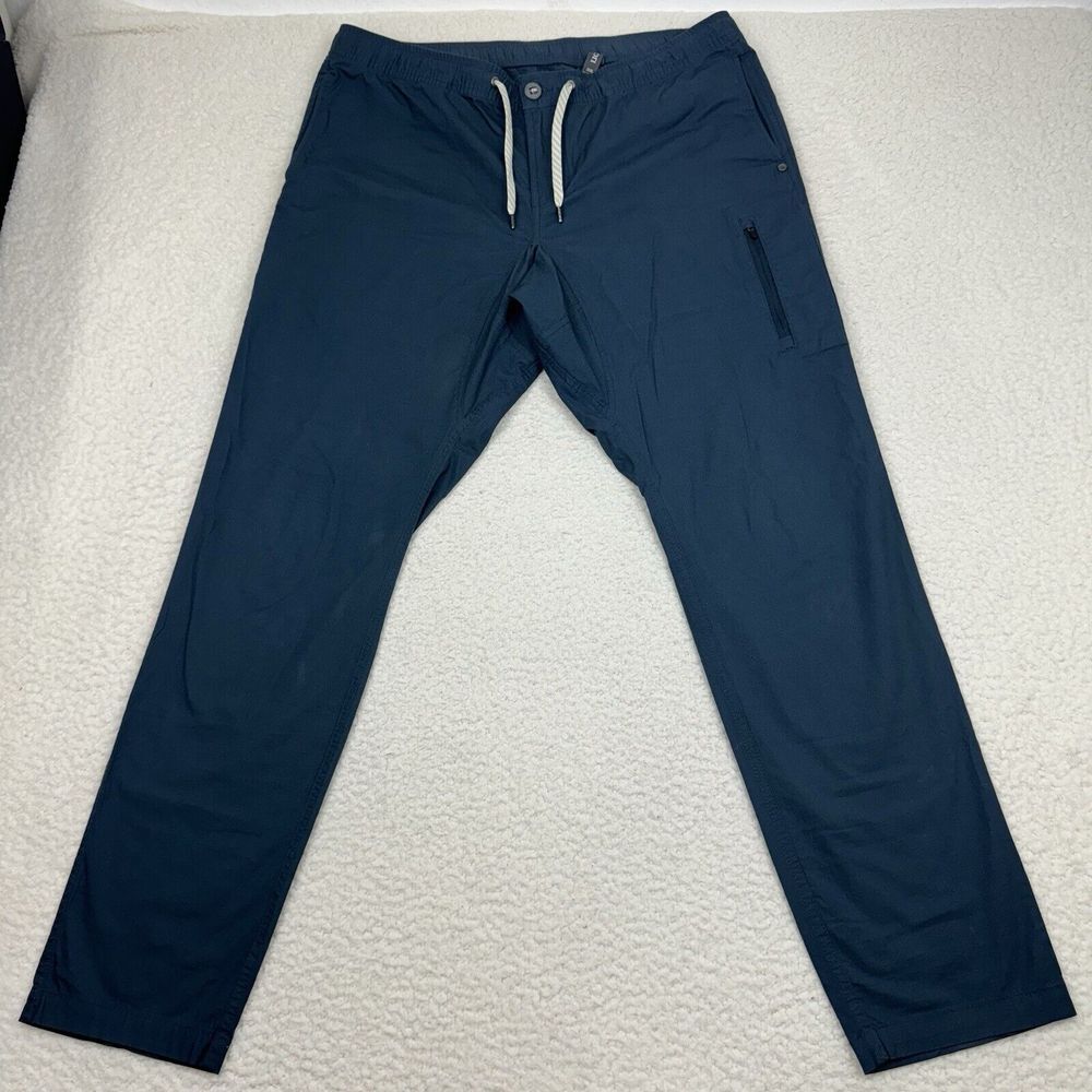 VUORI Ripstop Drawstring Pants Mens XXL Blue V412 Workout Active Lightweight Jog - Picture 2 of 9